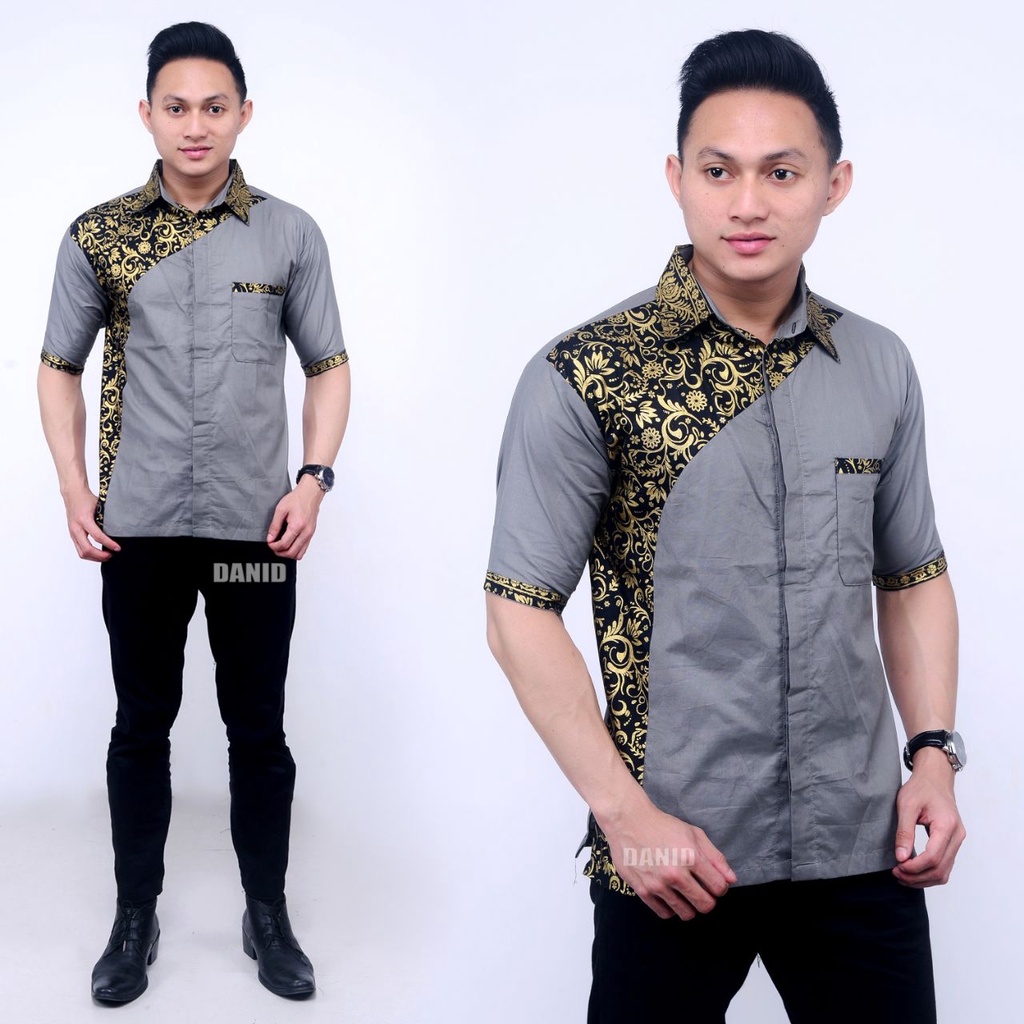 kemeja batik kekinian - kemeja lengan pendek - kemeja batik murah