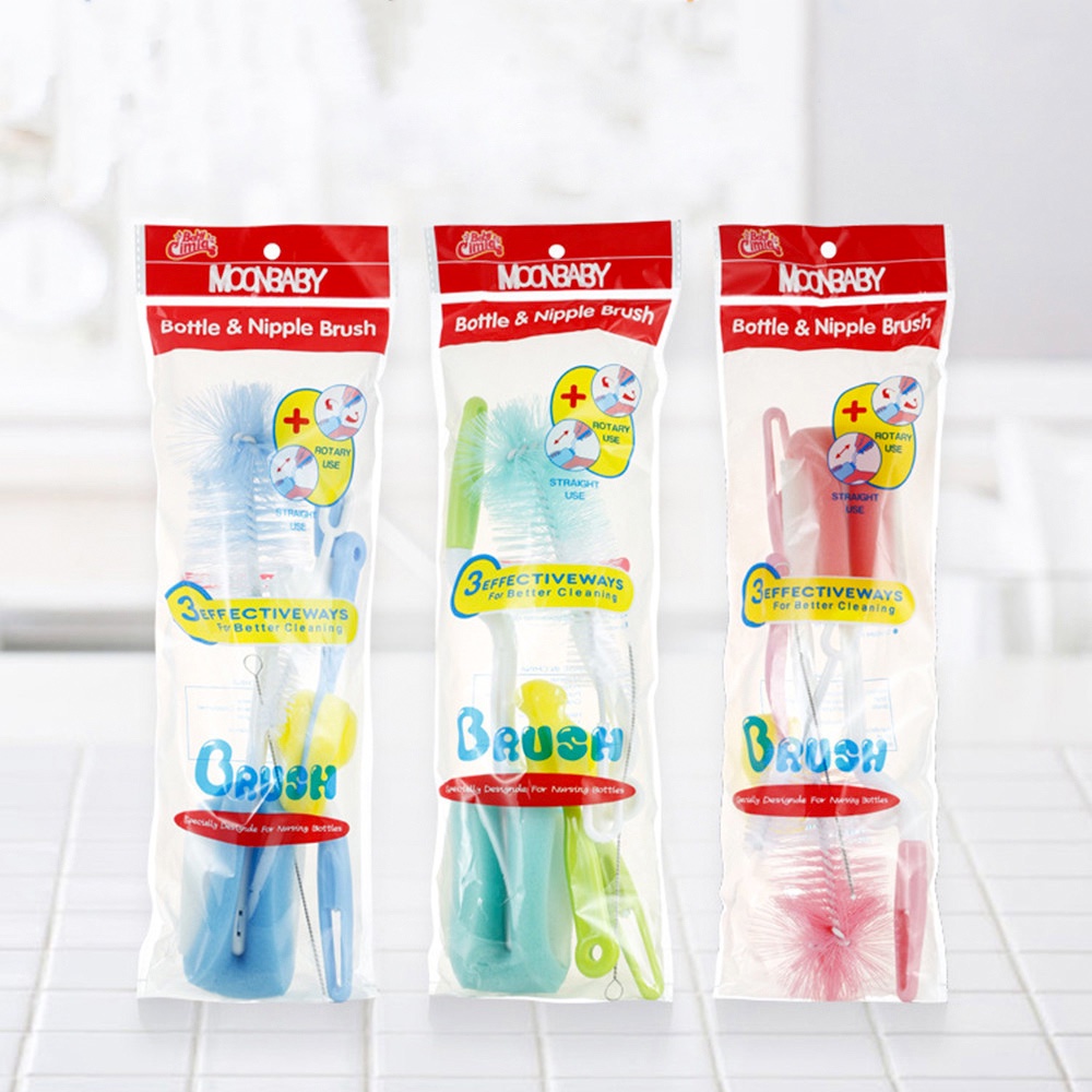 AIKOKY pembersih botol susu bayi set 5pcs sikat botol