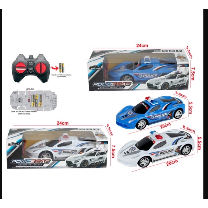 mainan mobil remote control POLISI REMOT MODEL RACING berlampu / mobil RC SPORT CAR SPEED