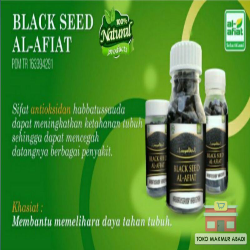 Habbatussauda Serbuk 130 Kapsul Al Afiat / Black Seed Al Afiat 130 cap / Jinten Hitam Serbuk