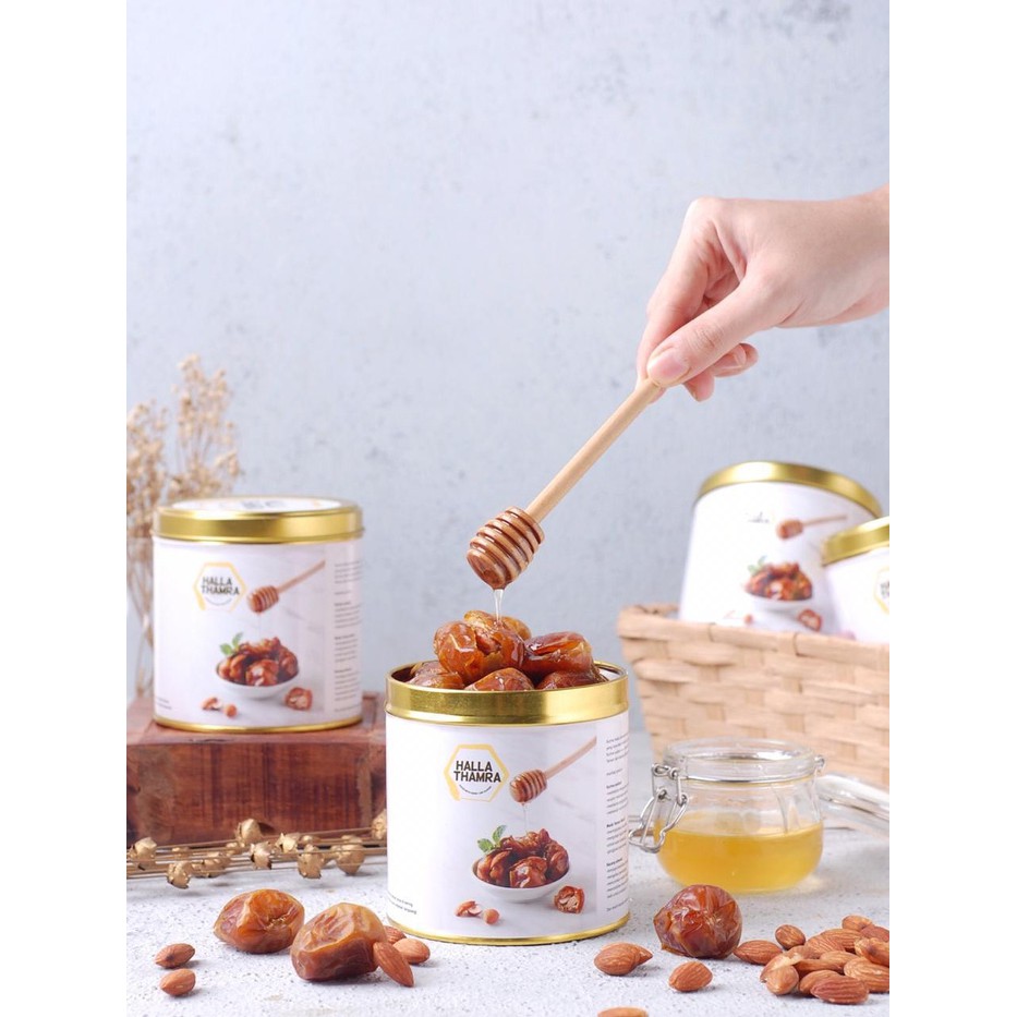 Halla Thamra Kurma Sukari Dengan Kacang Almond Dan Madu Marai Yaman