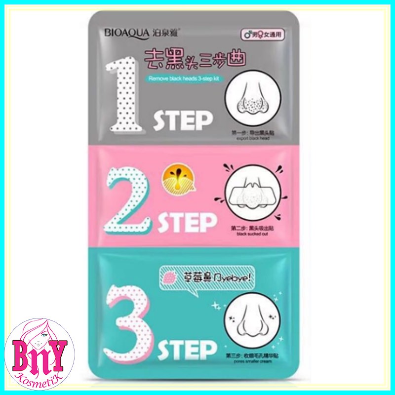 BIOAQUA REMOVE BACKHEAD MAKER HIDUNG MASKER KOMEDO  3 STEP