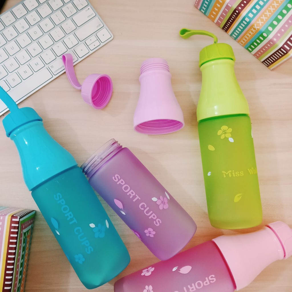 BOTOL AIR MINUM SPORT CUPS CANDY BPA FREE TALI 550 ML / BOTOL SODA - Cups Bottle