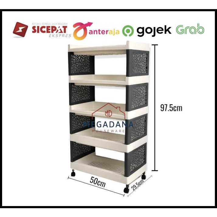[Md] Rak Susun Plastik Besar/ Rak Serbaguna/ Multifungsi Susun 5