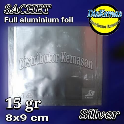 SACHET FULL ALUMINIUM FOIL SILVER 15 GR