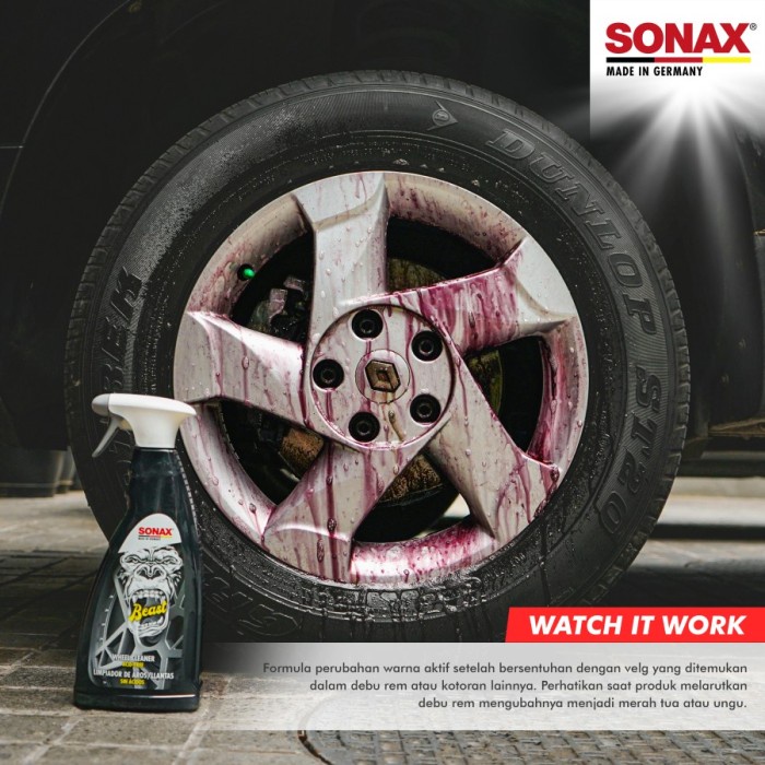 Sonax Beast Wheel Cleaner 1 L Pembersih Velg Roda Mobil