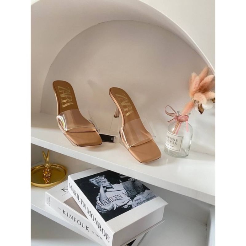 sepatu hak wanita kaca transparan (zrshoe-413)