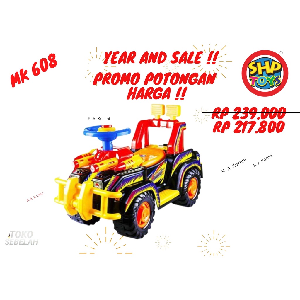 Mainan Anak Mobil Mobilan Duduk Dorong Jeep MK 608 - SHP Toys