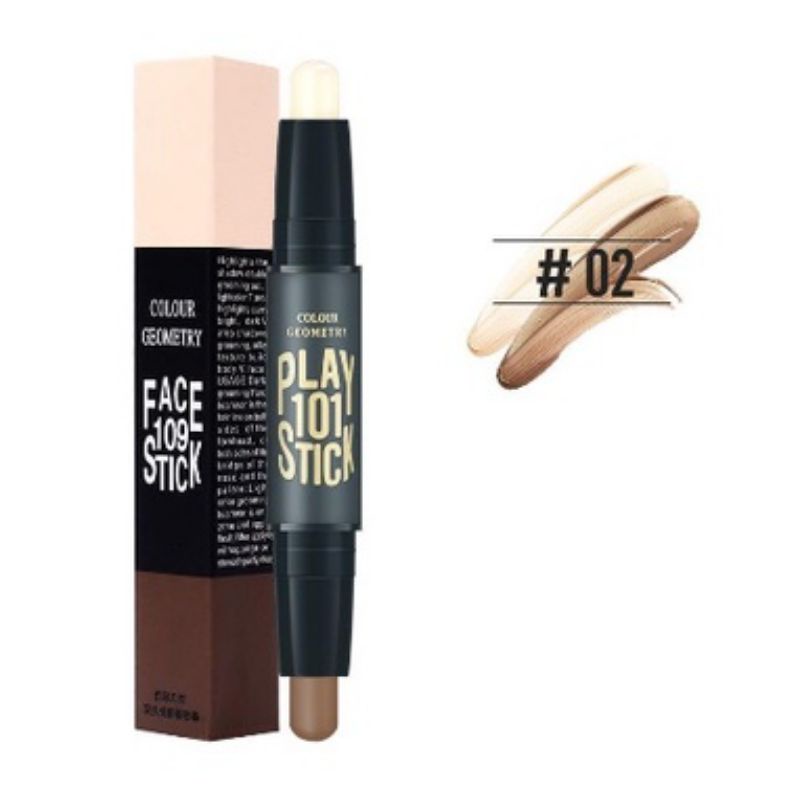 Contour &amp; Concealer Highlighter Stick Lameila Color Geometry Atas Bawah Murah Original Corrector Conture Kosmetik Wajah Wanita