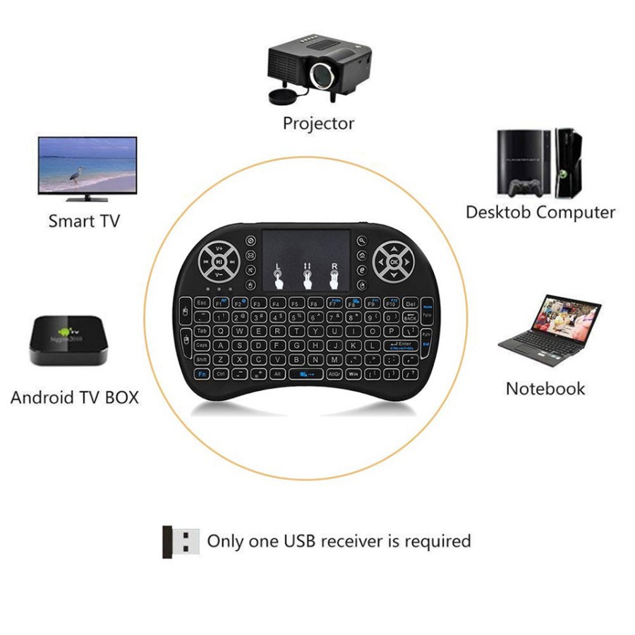 Keyboard Mini Mouse Wireless i8 Touchpad Android Smart TV Box