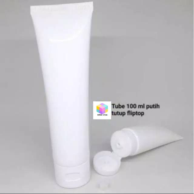 Tube 100 ml fliptop putih