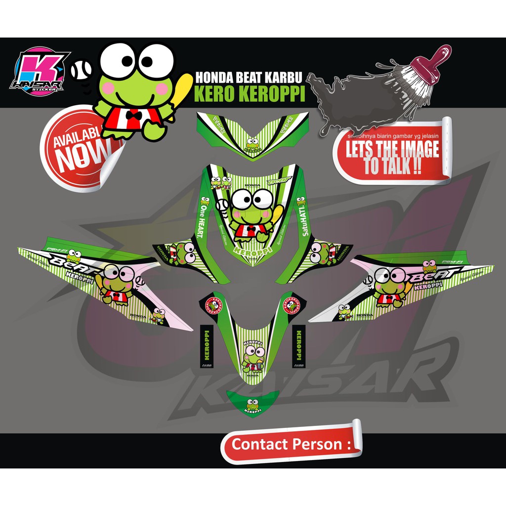 Sticker Motor Beat Karbu Keroppi Shopee Indonesia