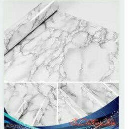 Wallpaper Dinding Marmer 45 x 100cm Wallpaper Dinding Motif Marmer White