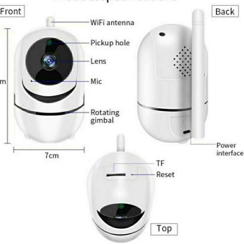 Cctv Ip Camera Wifi 5Mp Auto Tracking Wireless YCC365 Security Home Network Night Vision