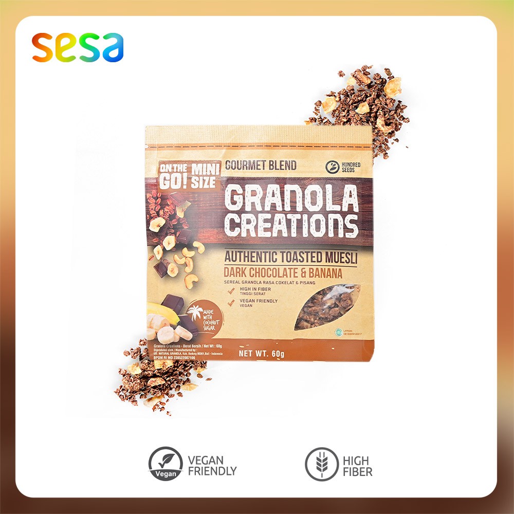 Hundred Seeds - Granola Creations Chocolate &amp; Banana 60 g