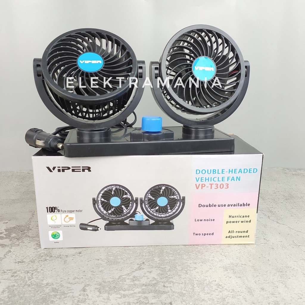 Kipas Angin Mini Mobil 12-Volt VIPER VP-T303