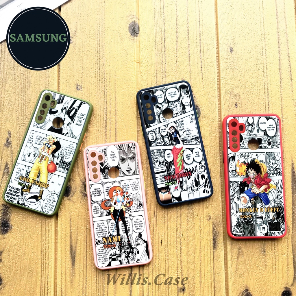 Case ONE PIECE Pelindung Hp Samsung J7+ A51 A31 A01 A12