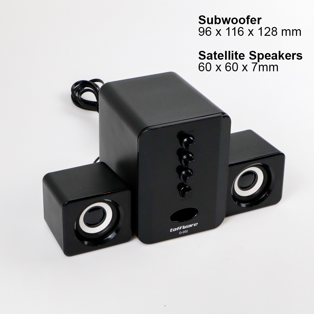 Taffware SADA D-202 Speaker Stereo 2.1 with Subwoofer &amp; USB Power