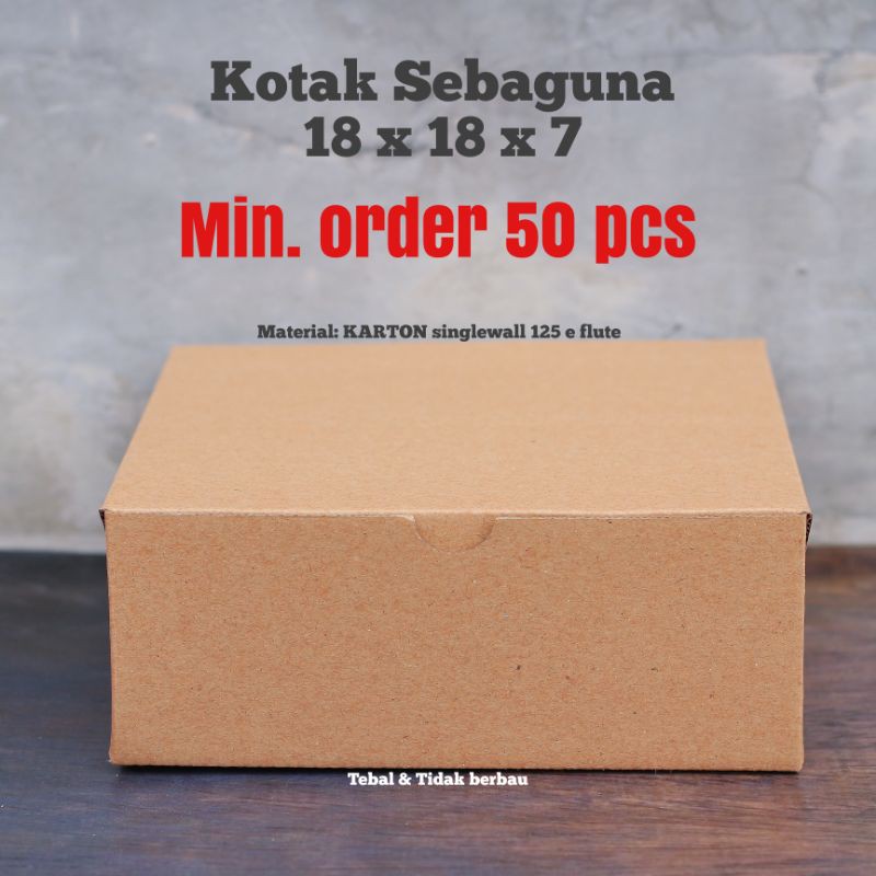 

KOTAK KARTON PACKING - BOX CORRUGATED - DIE CUT 18X18X7
