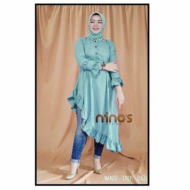 NINOS TUNIK - TUNIK WANITA MODERN BAHAN MOSCREPE / ATASAN MUSLIM WANITA TERBARU / ATASAN WANITA