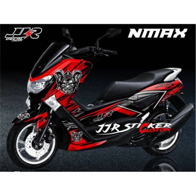 Decal Nmax Merah Hitam Full Body