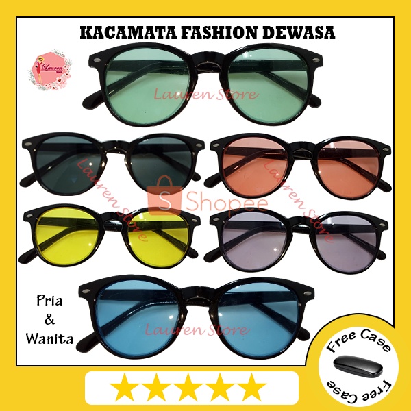 YUK CHECKOUT SEKARANG JUGA [freecase] – Kacamata Fashion Dewasa Untuk Pria dan Wanita Model Oval Len