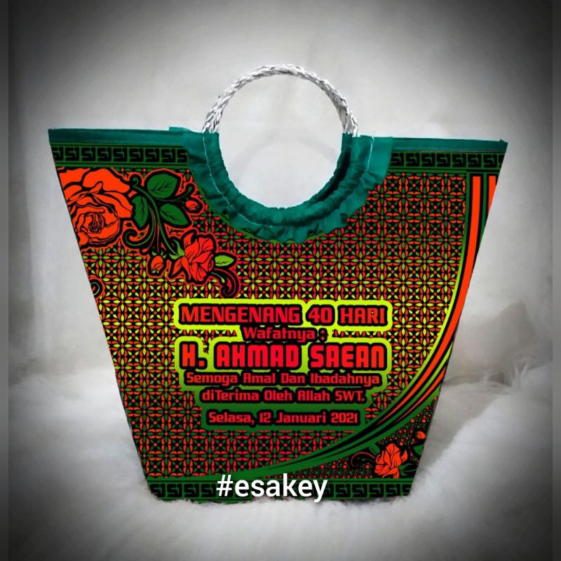 Tas Souvenir Custom / Tas Spunbond Hajatan dan Tahlilan Custom Nama (Bisa Pilih Motif)