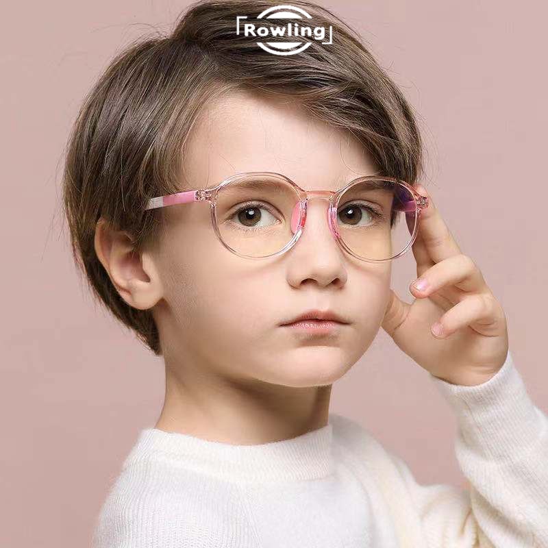 Rowling(ka-74)Kacamata Anak NewTrend Silikon/Fashion Anak Unisex Terbaru anti radiasi  Blue Light Bulat High Quality Import