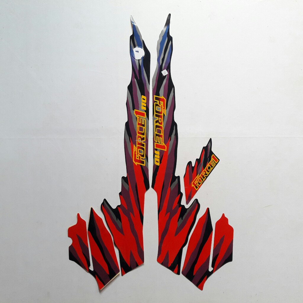 Stiker Striping yamaha force 1 1993 merah