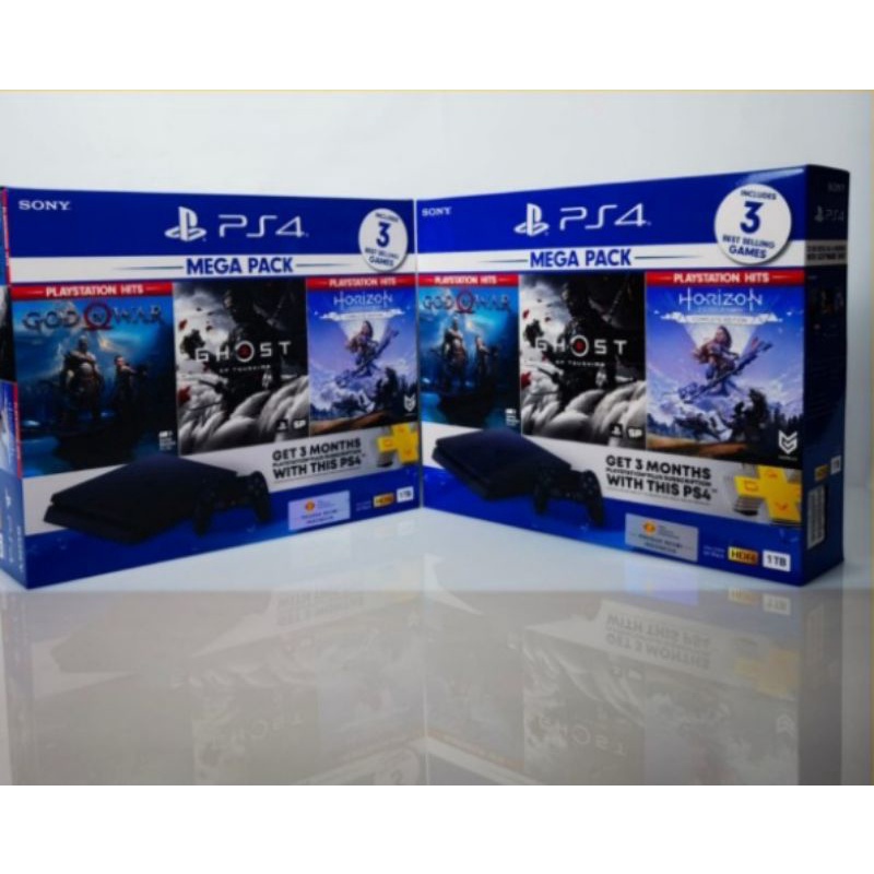 playstation 4 Slim 1TB Mega pack garansi resmi