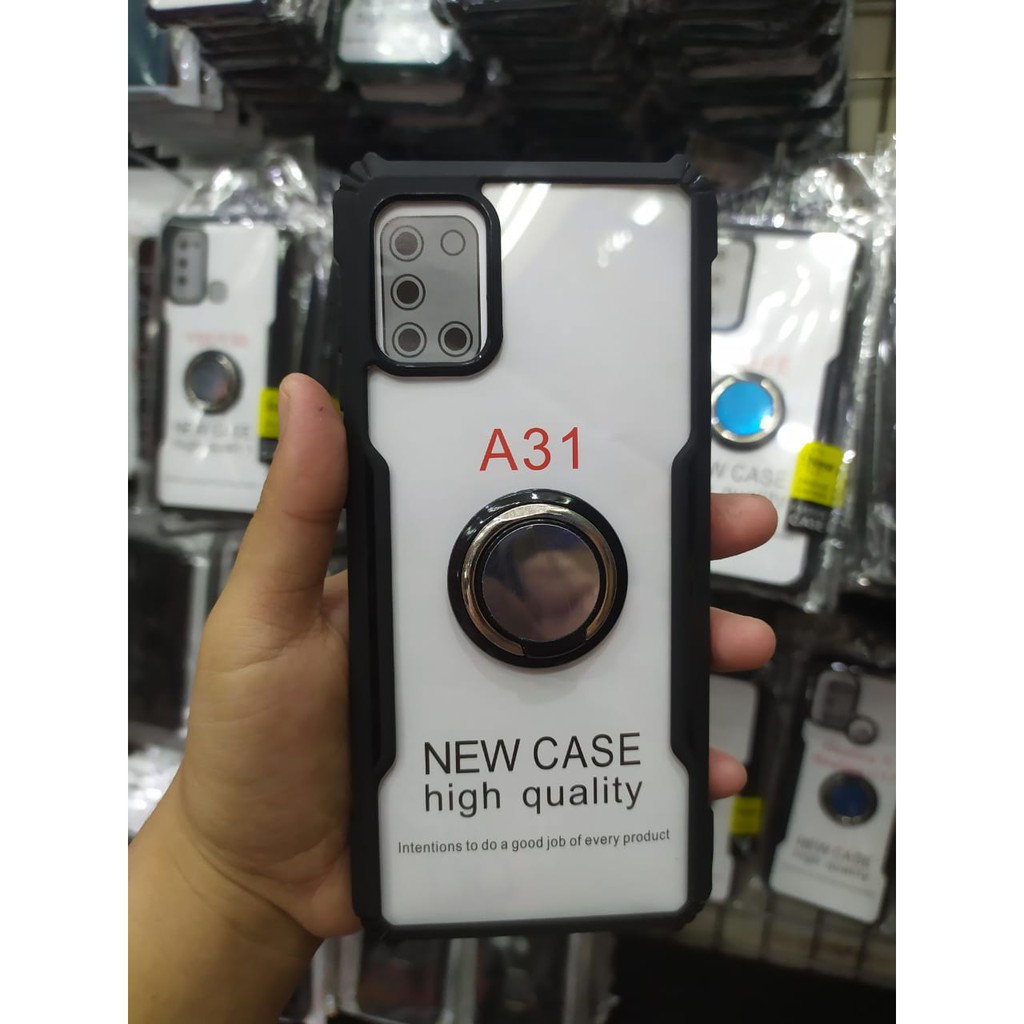 Fuze Case Ring Shield Shockproof Black SAMSUNG A31/Softcase Ring Bening SAMSUNG A31