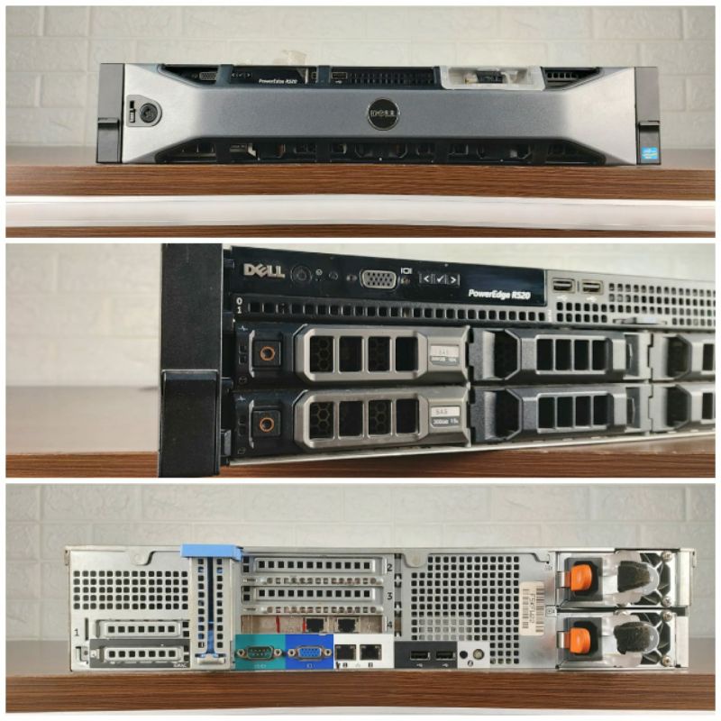 Server Dell PowerEdge R520 Intel Xeon E5-2420V2 RAM 32 GB DDR 3 HDD 600 GB Second Berkualitas