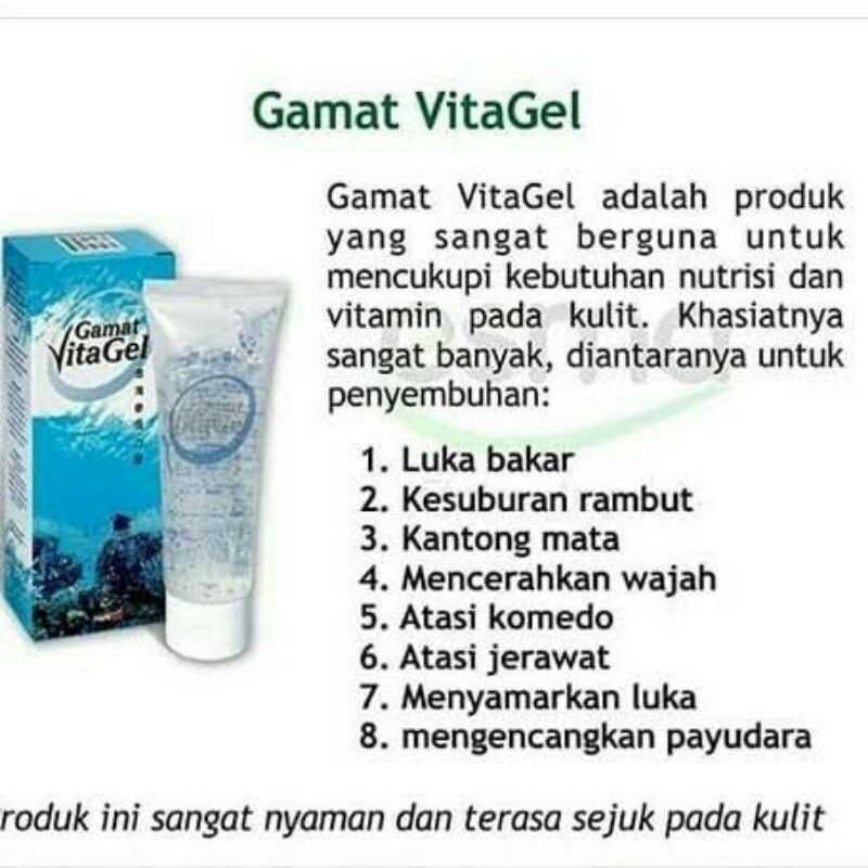 Terapi kulit dan wajah GAMAT Vintagel | original produk PT K-LINK