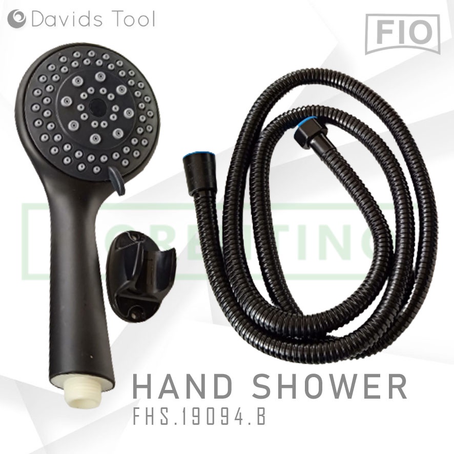 Hand Shower Kamar Mandi Kepala Sower Hitam Bulat Fiorentino 19094