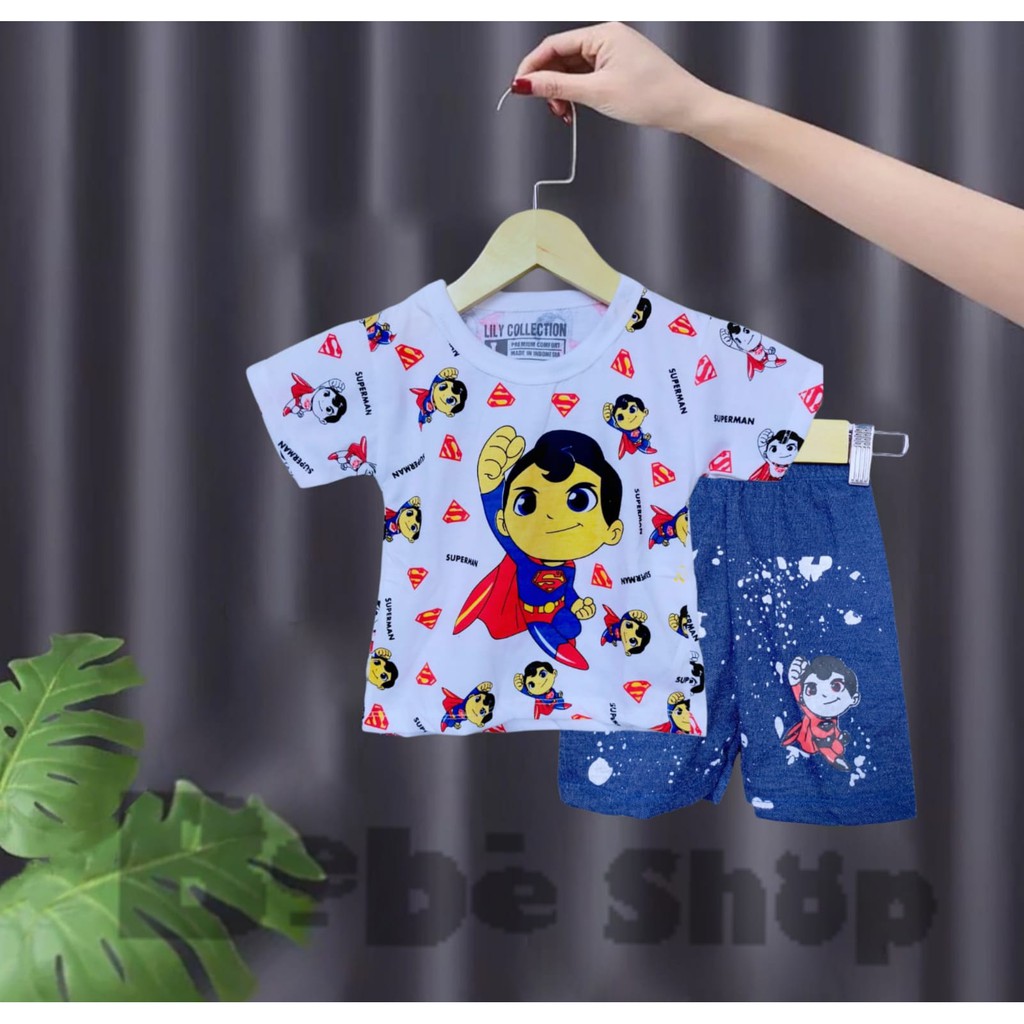 Setelan Baju Anak Bayi Murah Karakter Superman