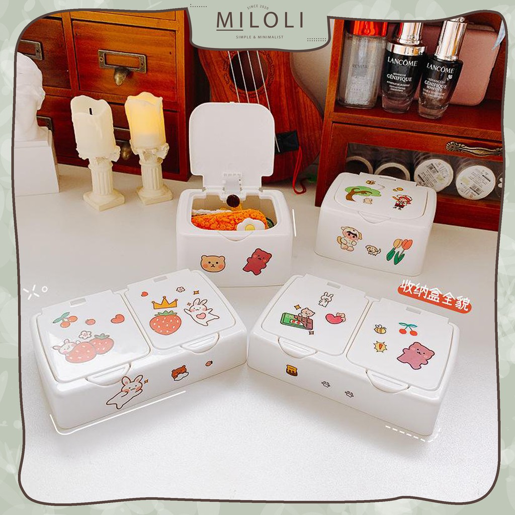 MILOLI Kotak  Putih Polos Serbaguna Double Box Twins   MILOLI Kotak  Putih Polos Serbaguna Double Box Twins