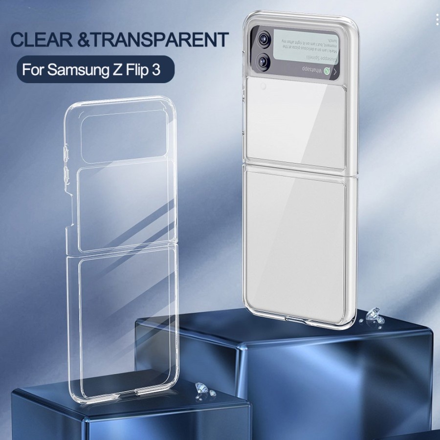 Case Samsung Galaxy Z Flip 3 Flip3 Casing Bening Clear TPU PC