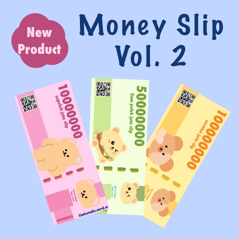 

Money slip (Property Money) Doodle + Laminasi (uang slip budgeting) Vol. 2: 10jt, 50jt, 100jt Untuk Budget Journaling Cash Stuffing and Sinking Funds