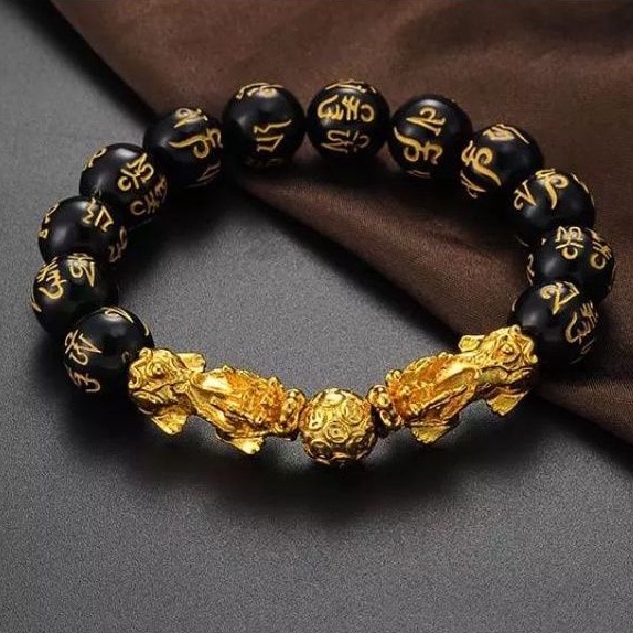 Gelang Naga EMAS HOKI Simbol REJEKI LANCAR Fengshui  Pria Wanita