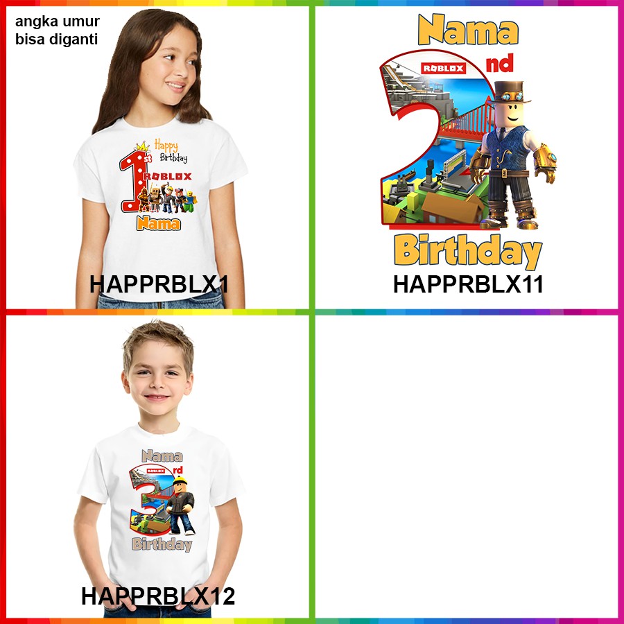 [FREE NAMA!!] Baju Kaos ANAK DAN DEWASA ROBLOX BANYAK MOTIF