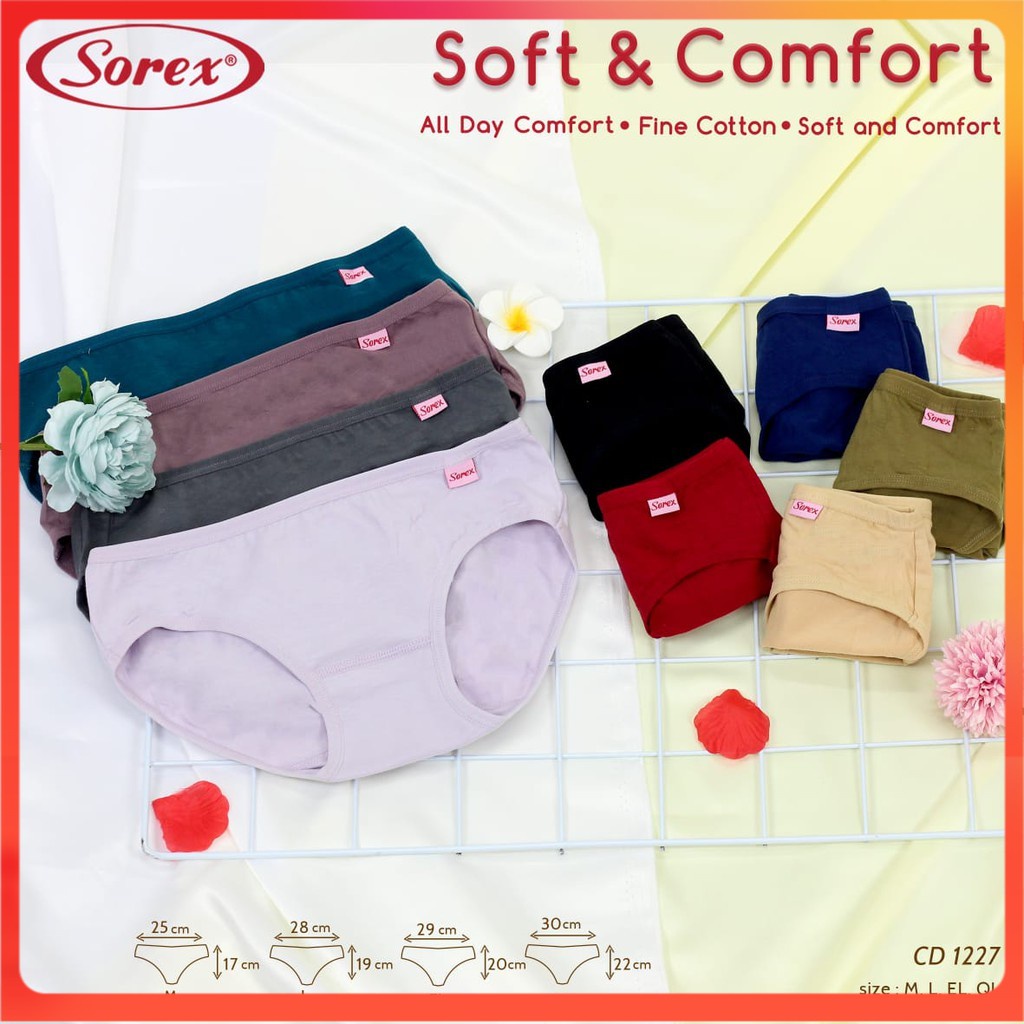 CD Sorex 1 lusin Mini Celana Dalam Sorex Wanita Lusinan Underwear Cewek Dewasa Katun Sexy Leta_Toko 