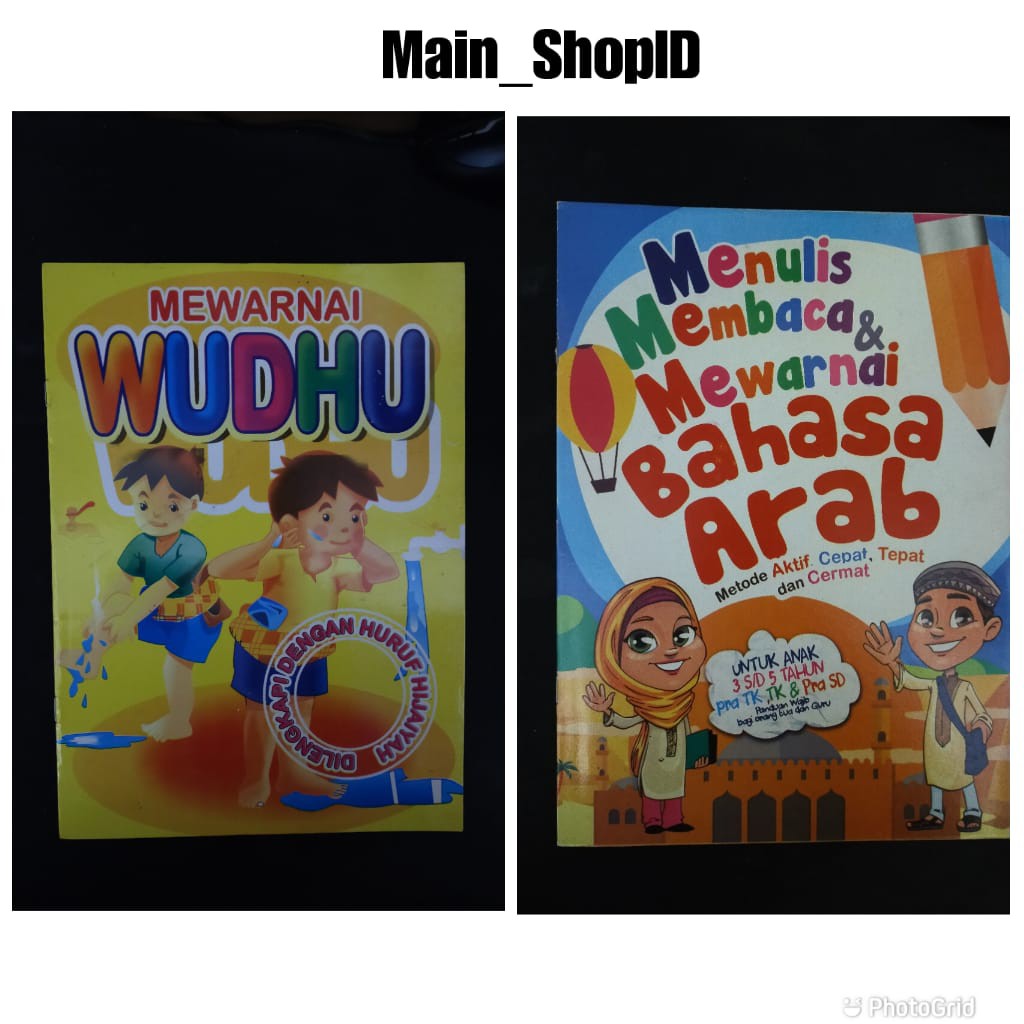 Buku anak mewarnai tema islami usia PAUD TK dan SD