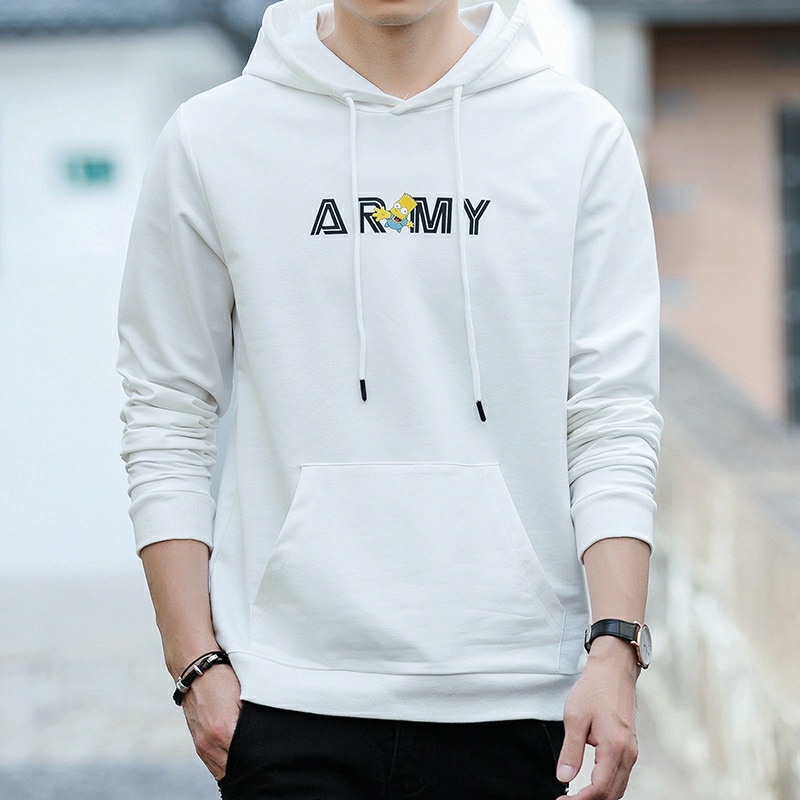 Lilipop.id Sweater Pria Simpsons Army Hoodie Jumper Outwear