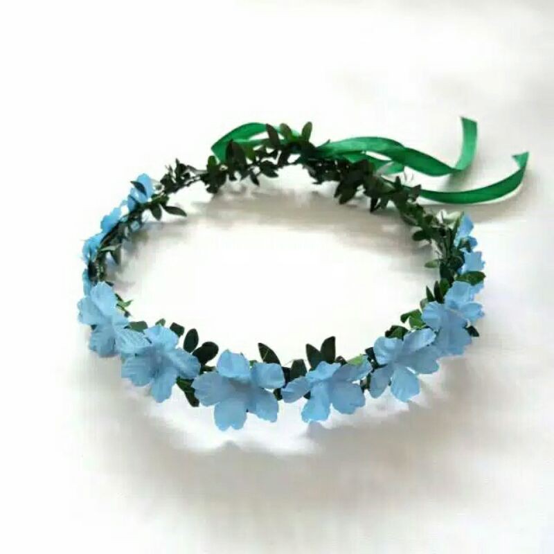 Flowercrown - Simple flower crown / Mahkota bunga flowers / bandana / headpiece / Crown pengantin