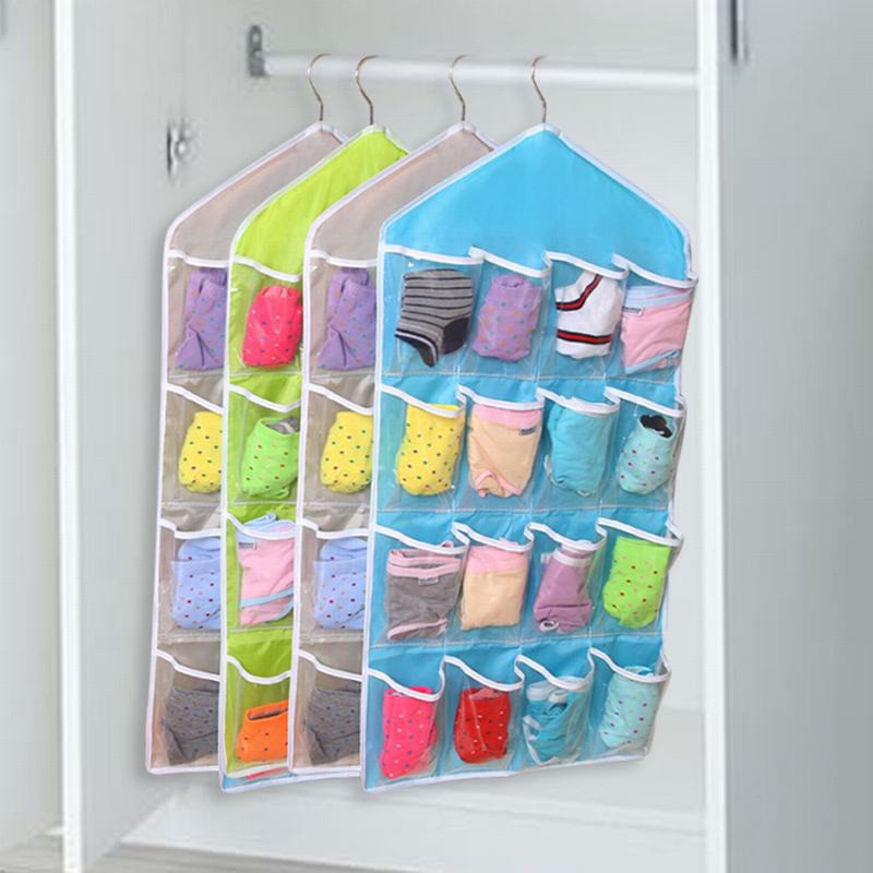 HOVELSHOP Pouch Gantung 16 Sekat Underwear Pouch Hanging Organizer Tempat Rak Gantung