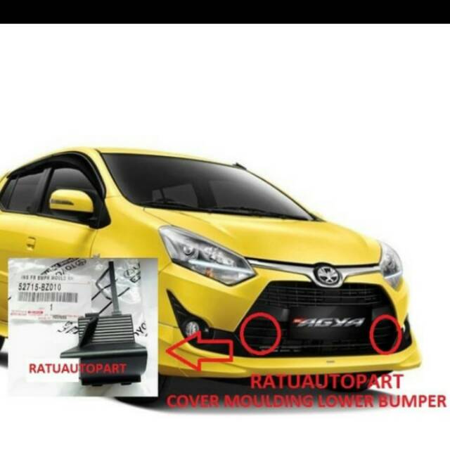 Cover Moulding Samping Bemper Depan Agya Facelift