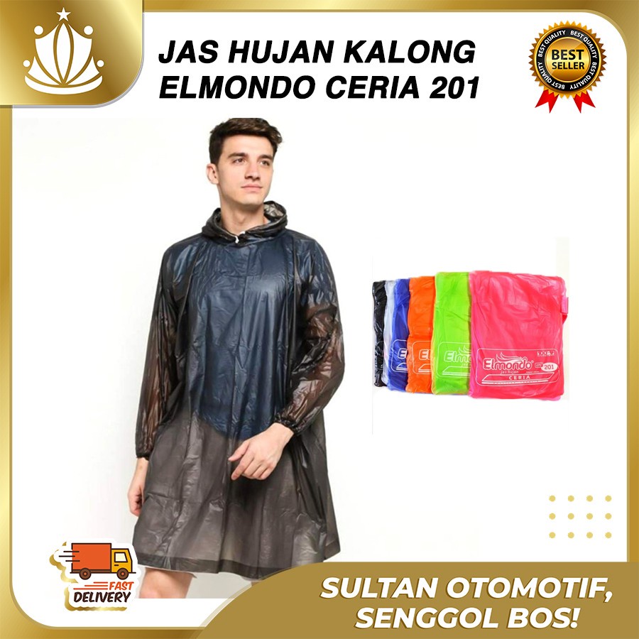 JAS HUJAN Murah Ponco Lengan Merk Elmondo Ceria 201 Promo Bagus MURAH