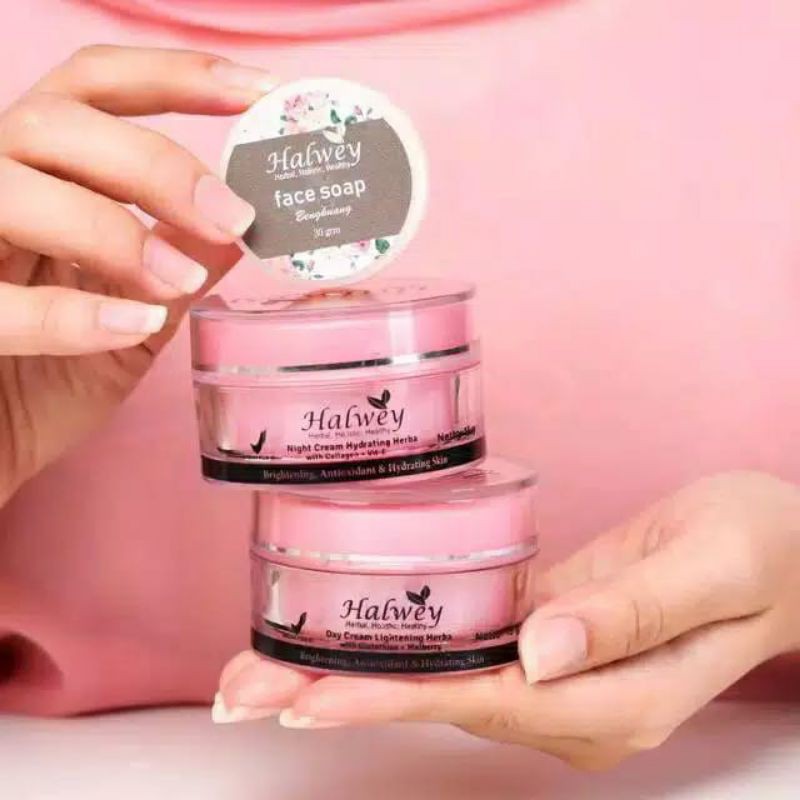 [Halwey] Paket Hemat Cream skincare Herbal