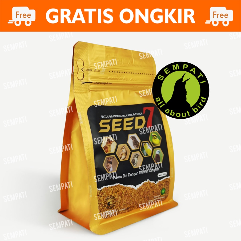 SEED 7 SUPER BIRD FOOD CANARY SEED PREMIUM PENGGACOR PAKAN BURUNG BRANJANGAN LARK KENARI FINCH MOZAMBIK SONCA PSEED