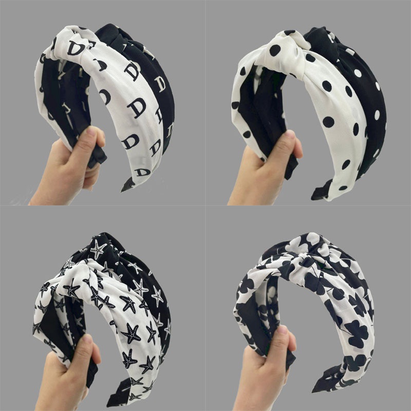 Bandana Bando Kain Korea Fashion Wanita Ikat rambut gadis temperamen retro Prancis / Bando Bandana Lebar Hartanto / Headband / Bandana Lembut / Hair Band Korean